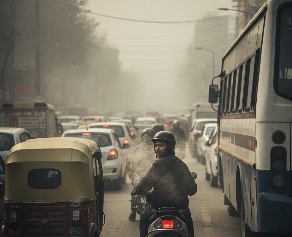 Why 2 wheelers face the highest exposure to air pollution