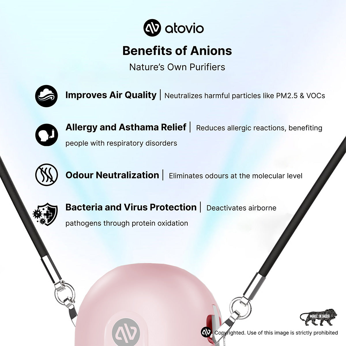 atovio Pebble- Portable Air Purifier
