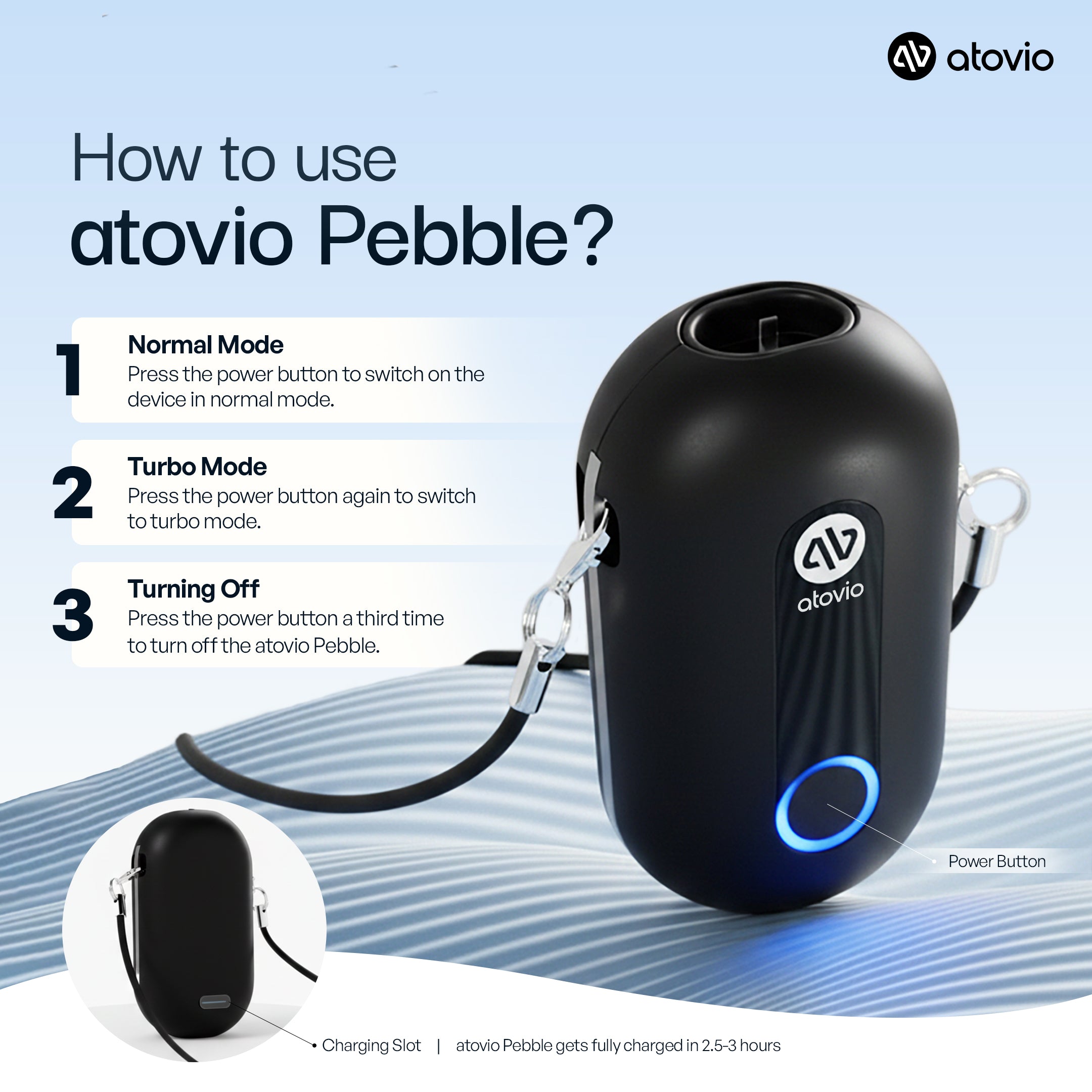 atovio Pebble- India's Most Effective Wearable Air Purifier