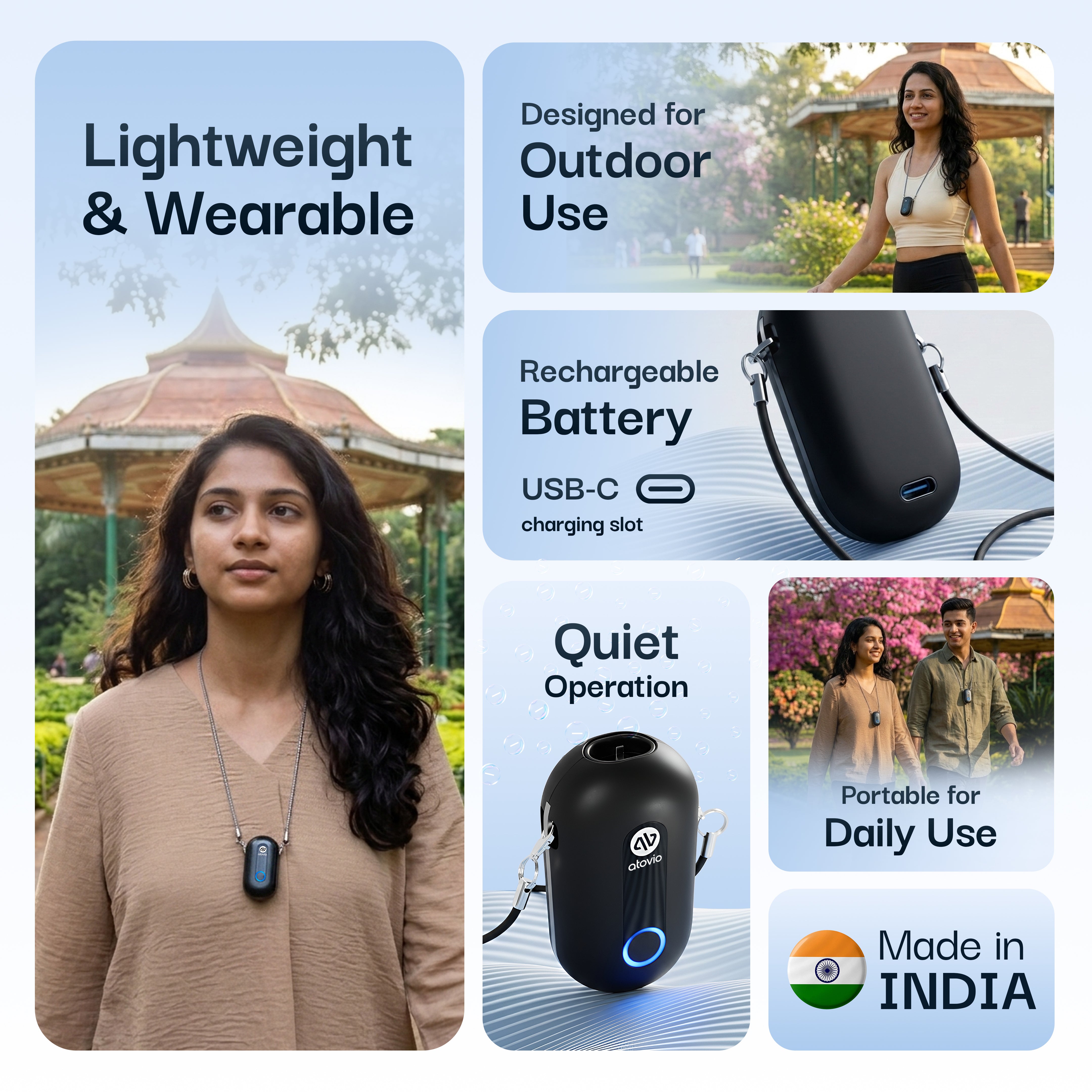 atovio Pebble- India's Most Effective Wearable Air Purifier