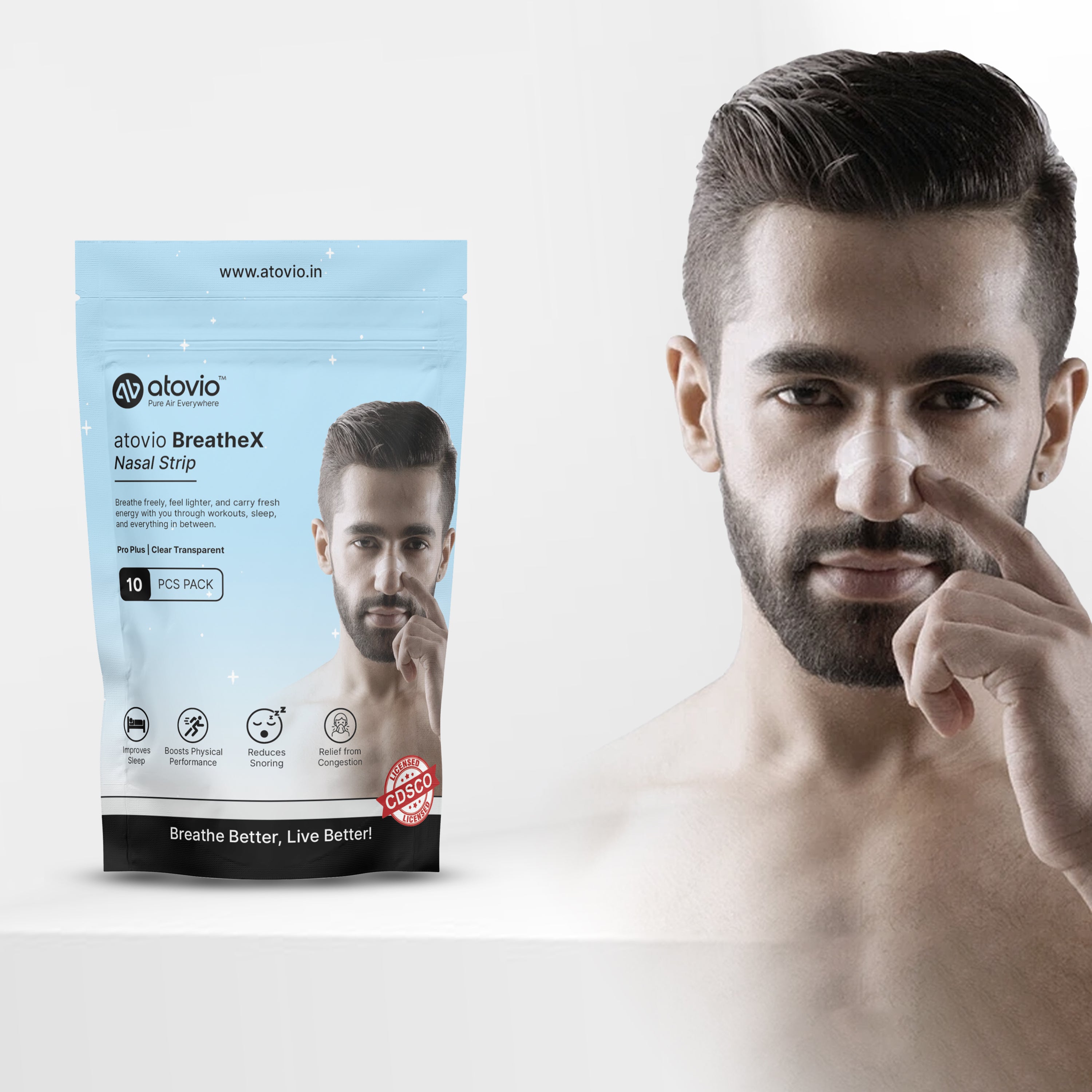 atovio Transparent BreatheX Nasal Strip