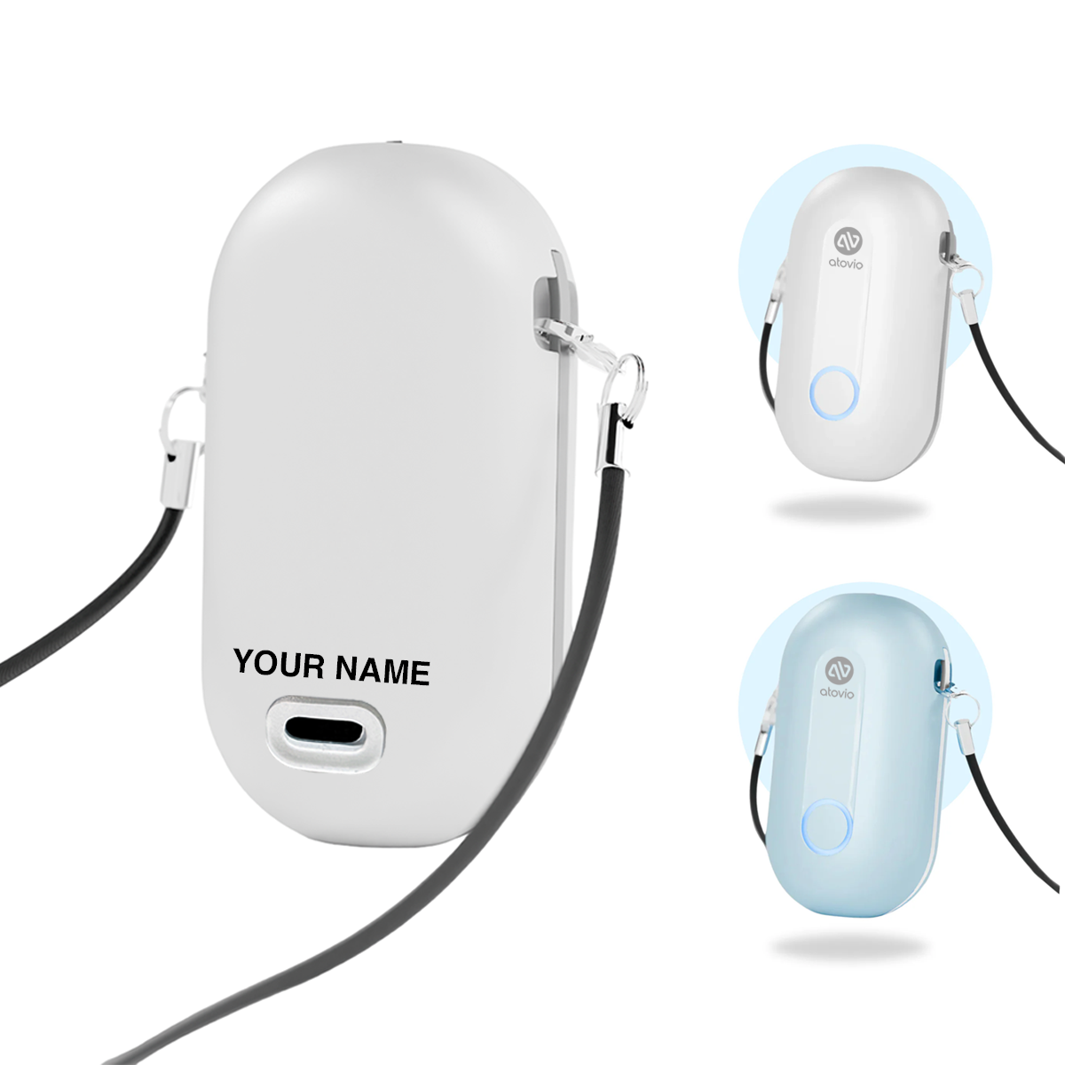 Personalised atovio Pebble- Wearable Air Purifier