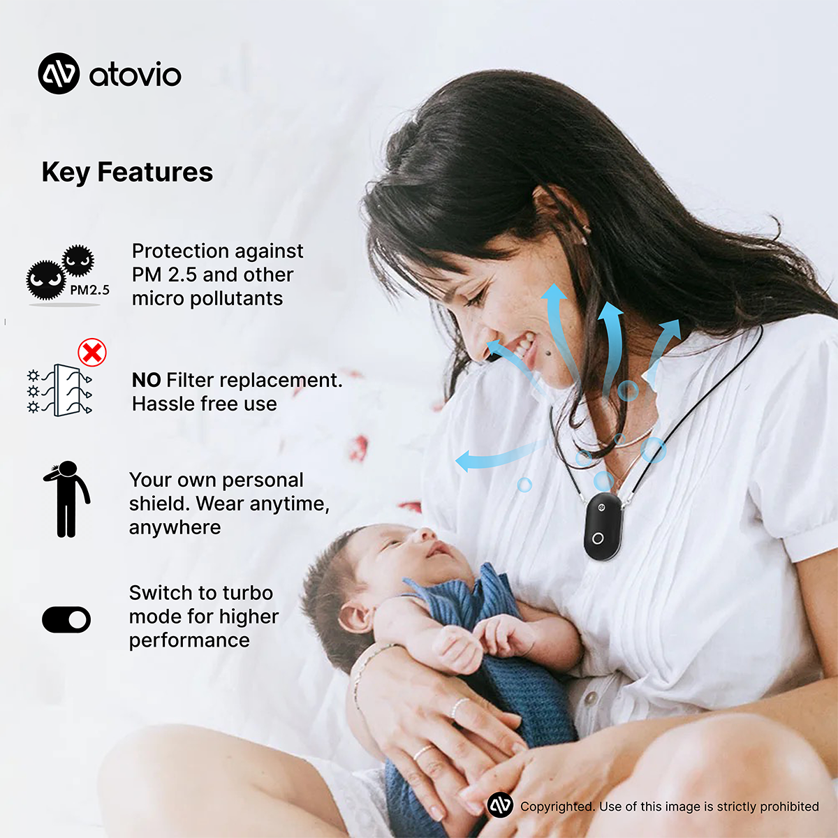 atovio Pebble- Portable Air Purifier