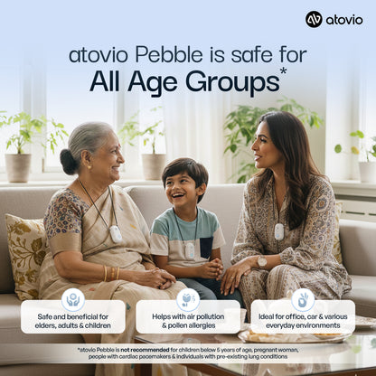 atovio Pebble- India's Most Effective Wearable Air Purifier