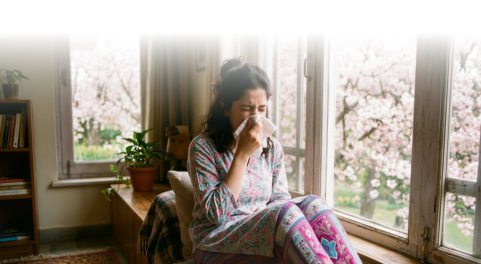 Person experiencing respiratory issues