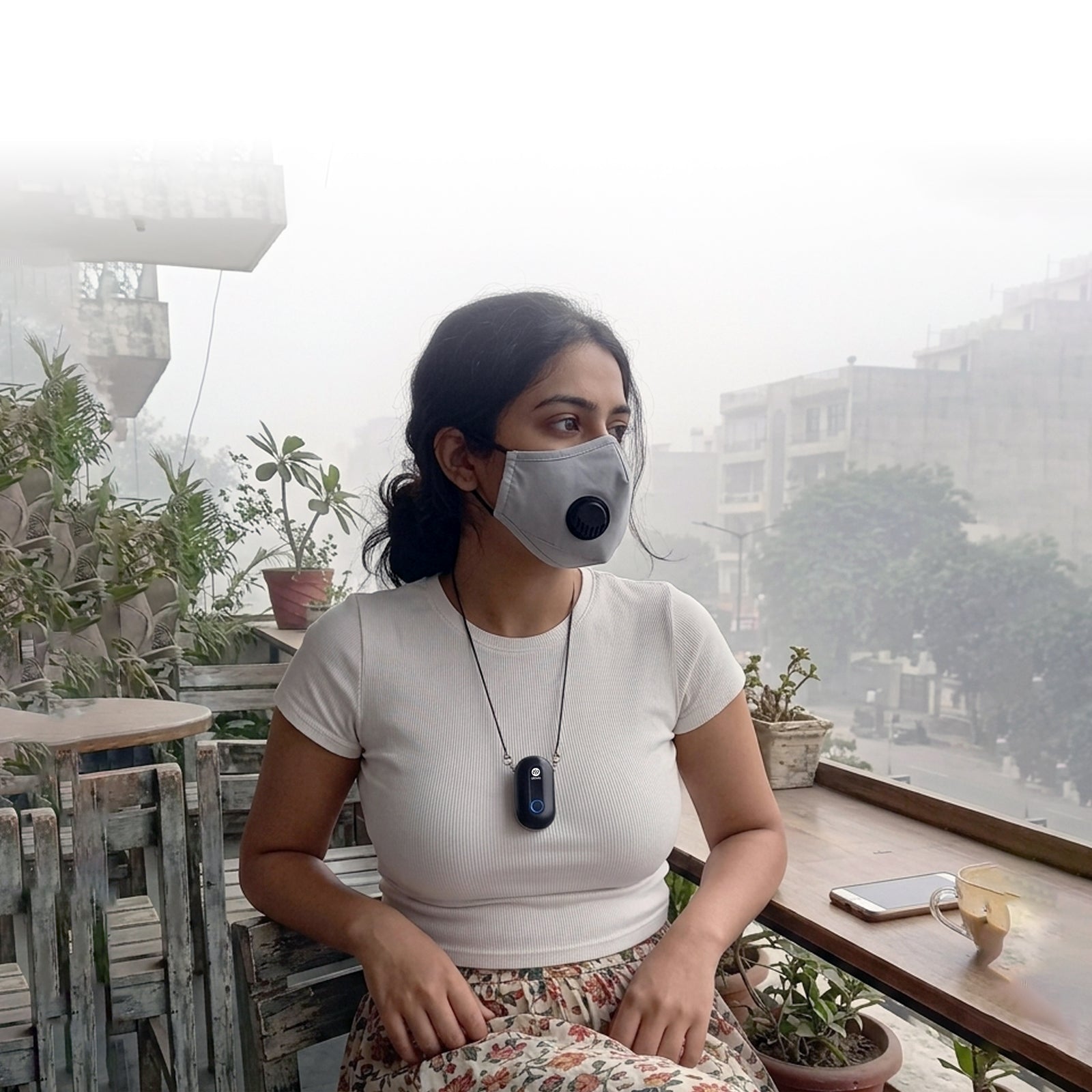 Person experiencing respiratory issues