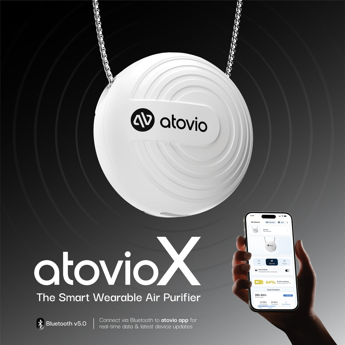 atovio X- India's 1st Smart Wearable Air Purifier
