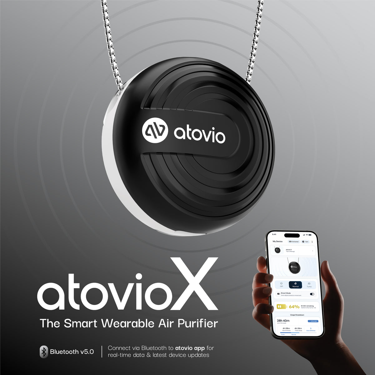 atovio X- India's 1st Smart Wearable Air Purifier